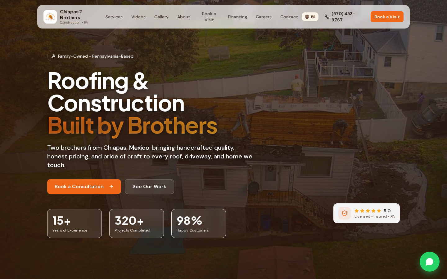 Chiapas 2 Brothers Construction website