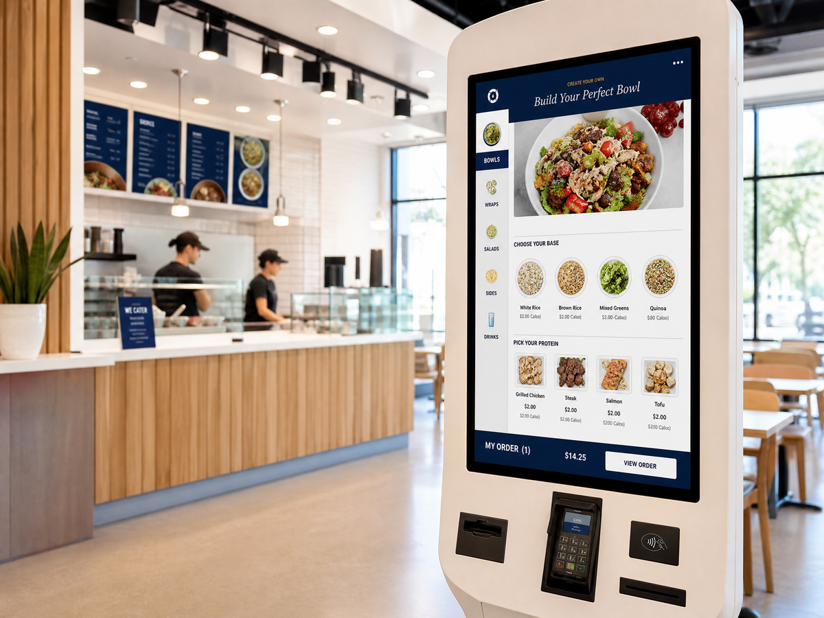 Self-order restaurant kiosk